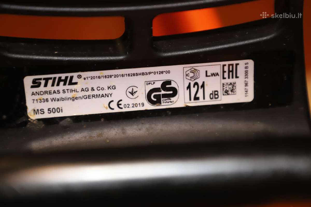 Stihl Ms 500i pjūklas 5kw galios - nuotraukos Nr. 6