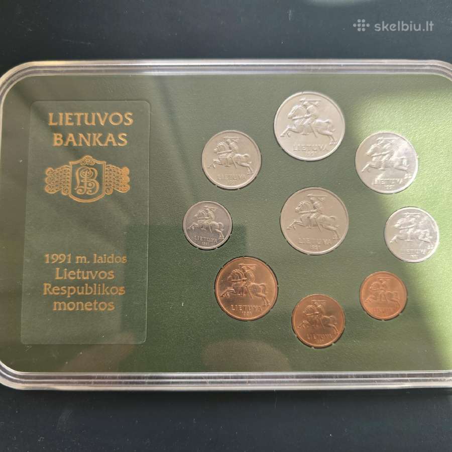 Lietuva 1991m bankinis litų rinkinys - nuotraukos Nr. 3