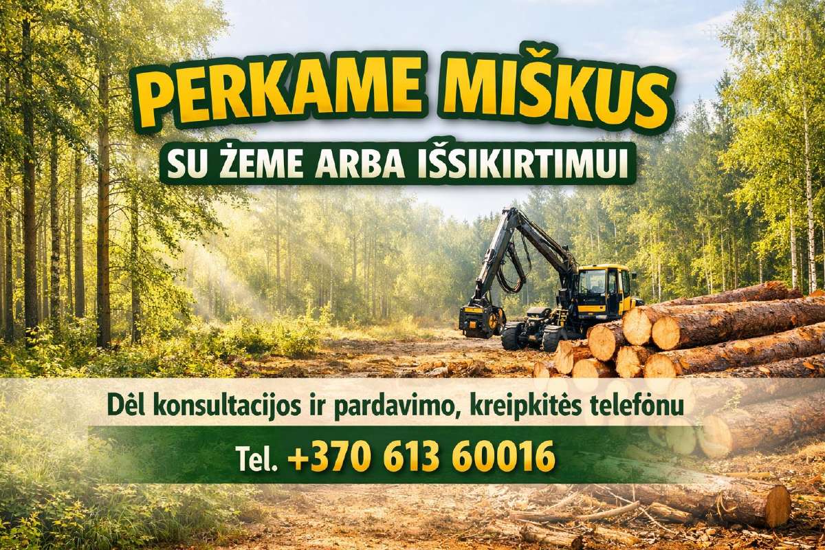 Perkame mišką su žeme arba išsikirtimui