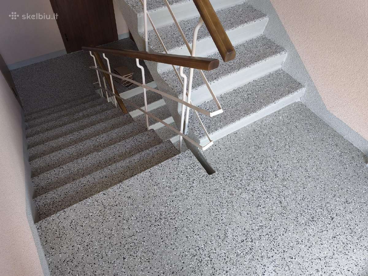 Daugiabučių laiptinių, garažų epoksidinis dažymas