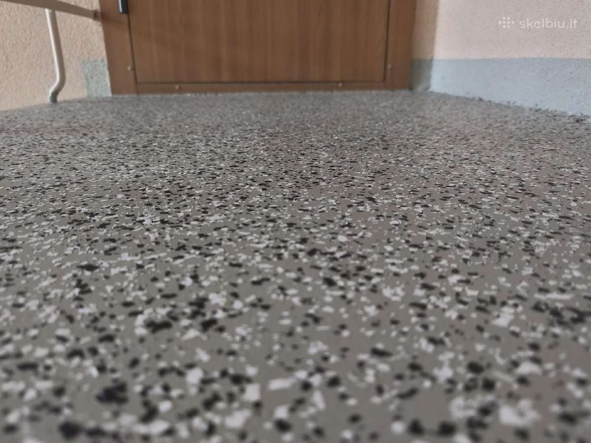 Daugiabučių laiptinių, garažų epoksidinis dažymas - nuotraukos Nr. 8