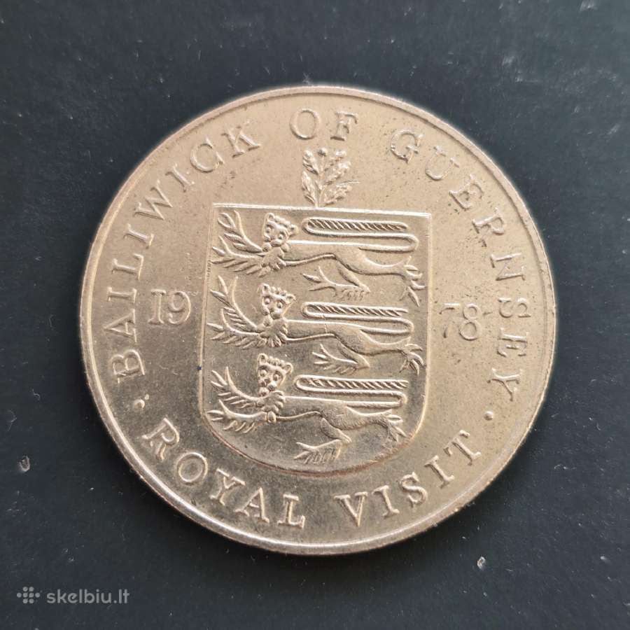 Guernsey 1978 25 cents Cu-ni Royal visit