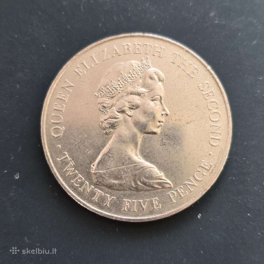 Guernsey 1978 25 cents Cu-ni Royal visit - nuotraukos Nr. 2