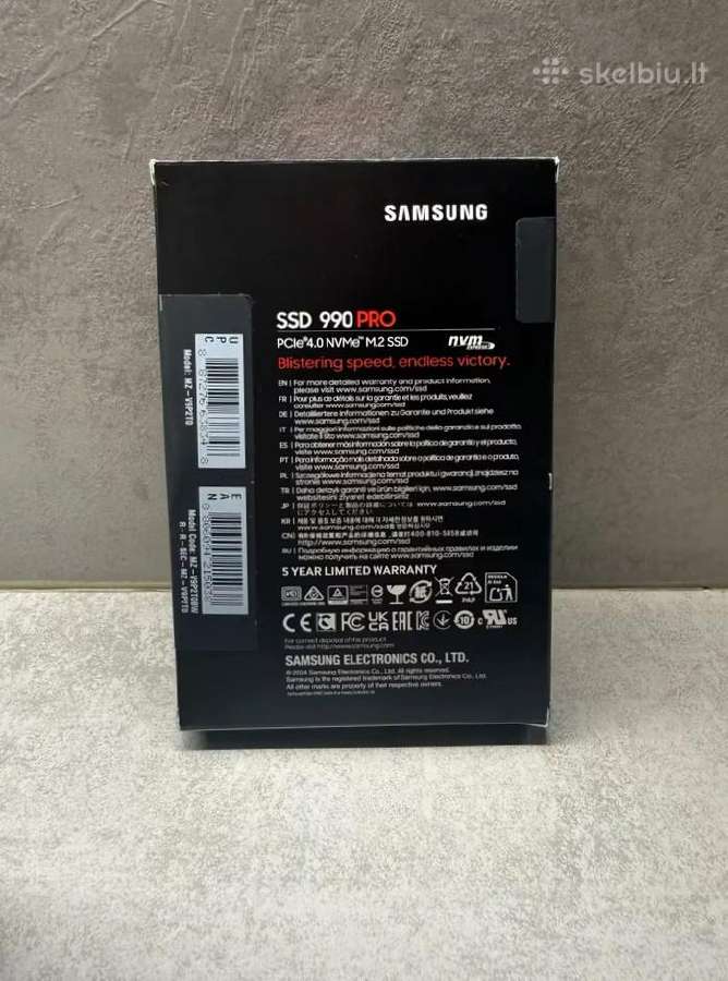 Samsung 990 Pro Nvme SSD 2tb - nuotraukos Nr. 2