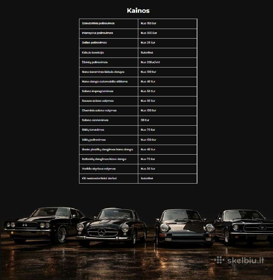Cheminis automobilių, baldų valymas Kaune