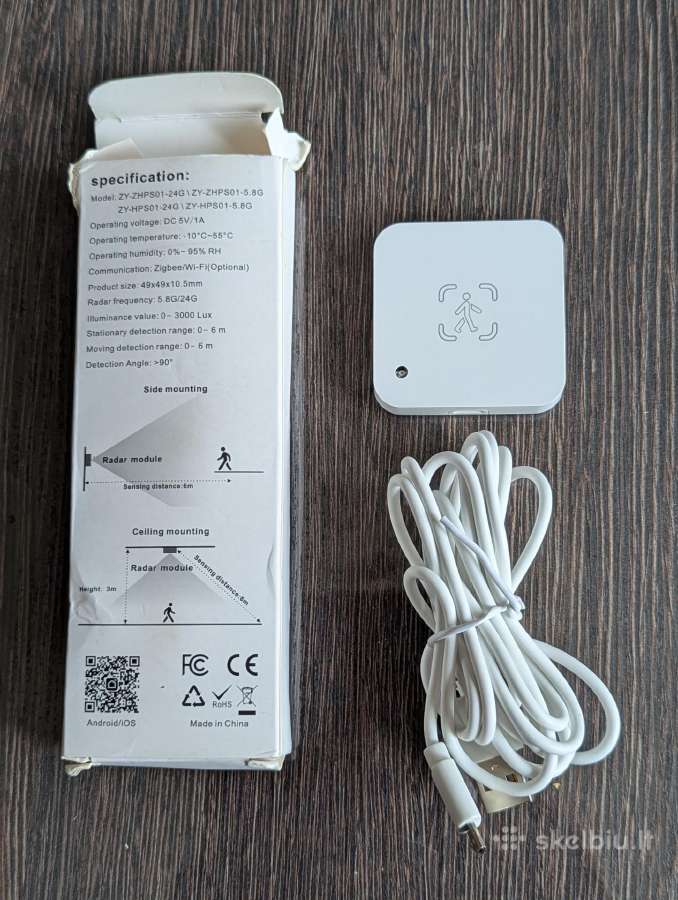 Tuya WiFi" žmogaus buvimo jutiklis