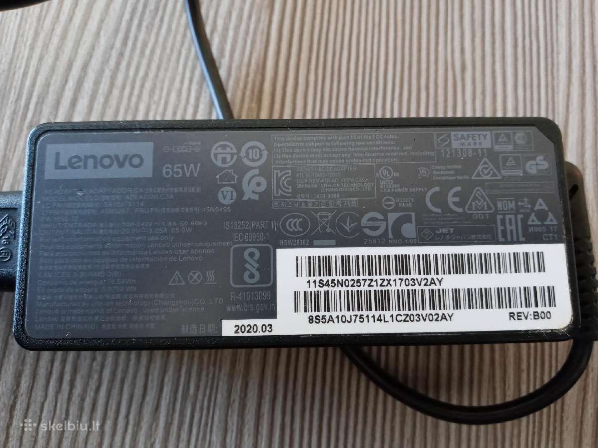 Lenovo Originalus įkroviklis 65w - nuotraukos Nr. 9