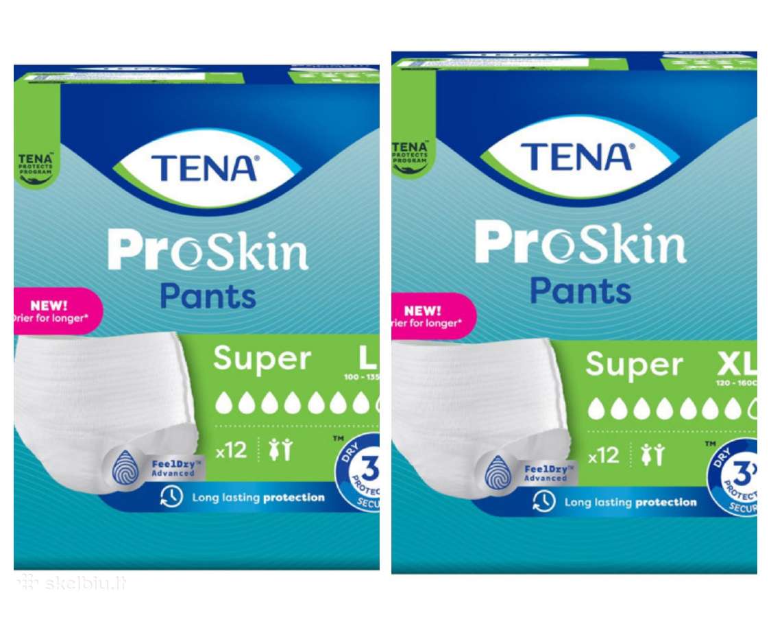Pirkčiau sauskelnes-kelnaites Tena Pants Super