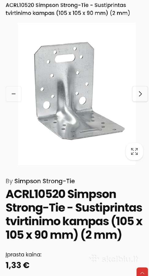 Tvirtinimo kampai simpson