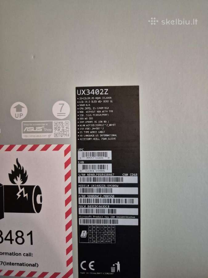 Asus ux3402z nesiojamas kompiuteris - nuotraukos Nr. 5