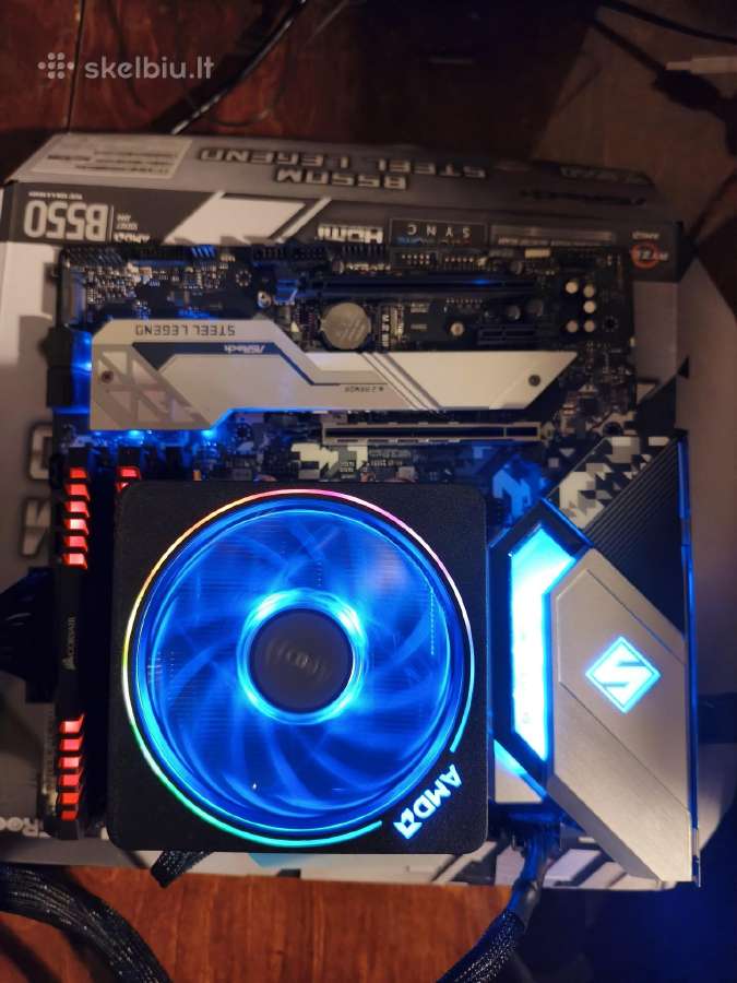 Komplektas Asrock b550m + Cpu + 32gb RAM + Fan