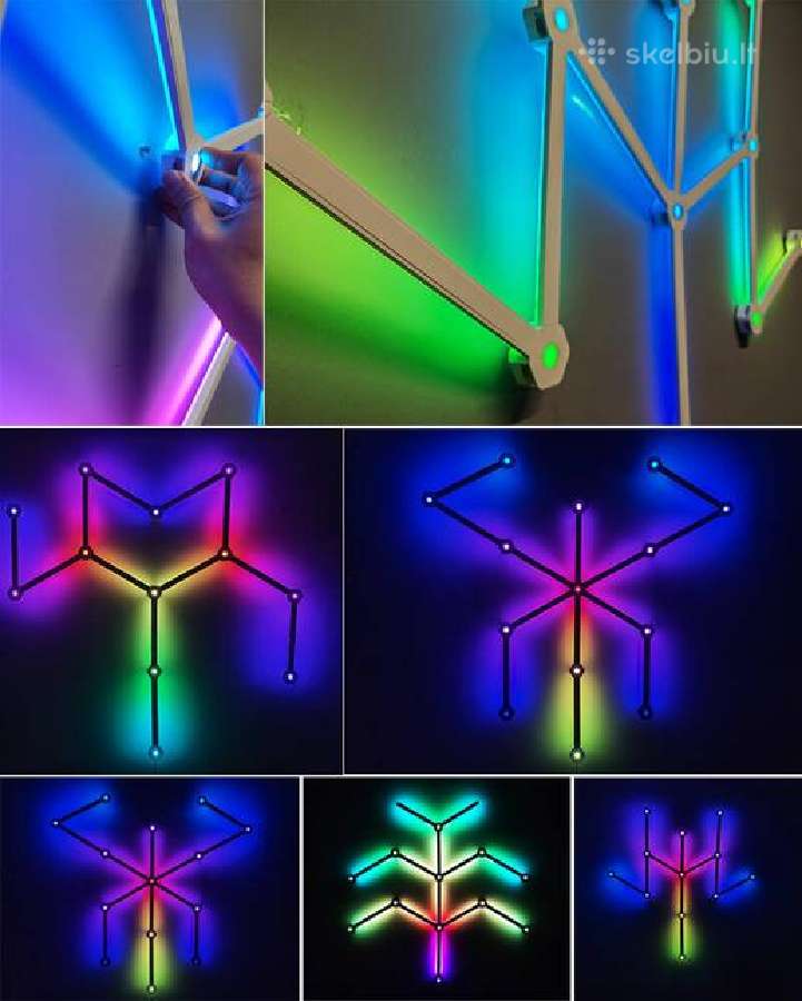 12vnt Rgb LED panelių žaidimų kambario apšvietimui - nuotraukos Nr. 8