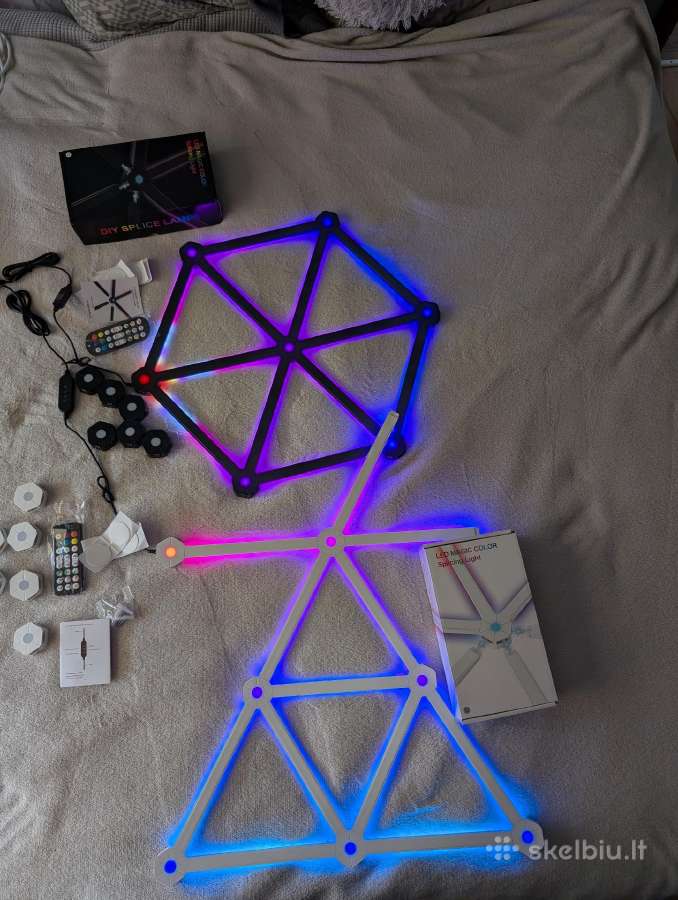 12vnt Rgb LED panelių žaidimų kambario apšvietimui - nuotraukos Nr. 12