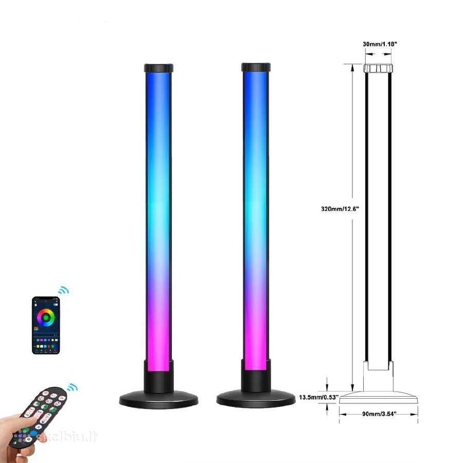 2vnt LED Rgb Pastatomas šviestuvas toršerai - nuotraukos Nr. 2