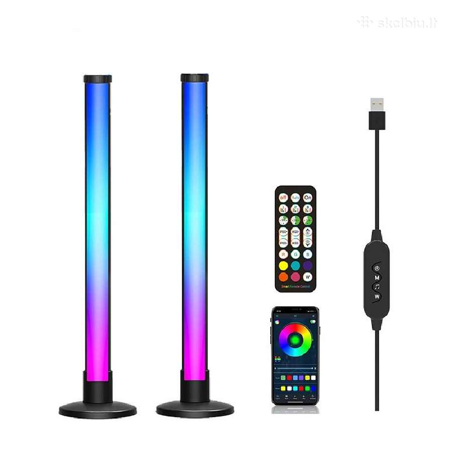 2vnt LED Rgb Pastatomas šviestuvas toršerai - nuotraukos Nr. 3