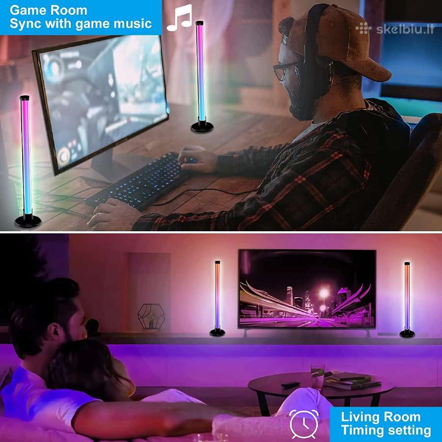 2vnt LED Rgb Pastatomas šviestuvas toršerai - nuotraukos Nr. 4