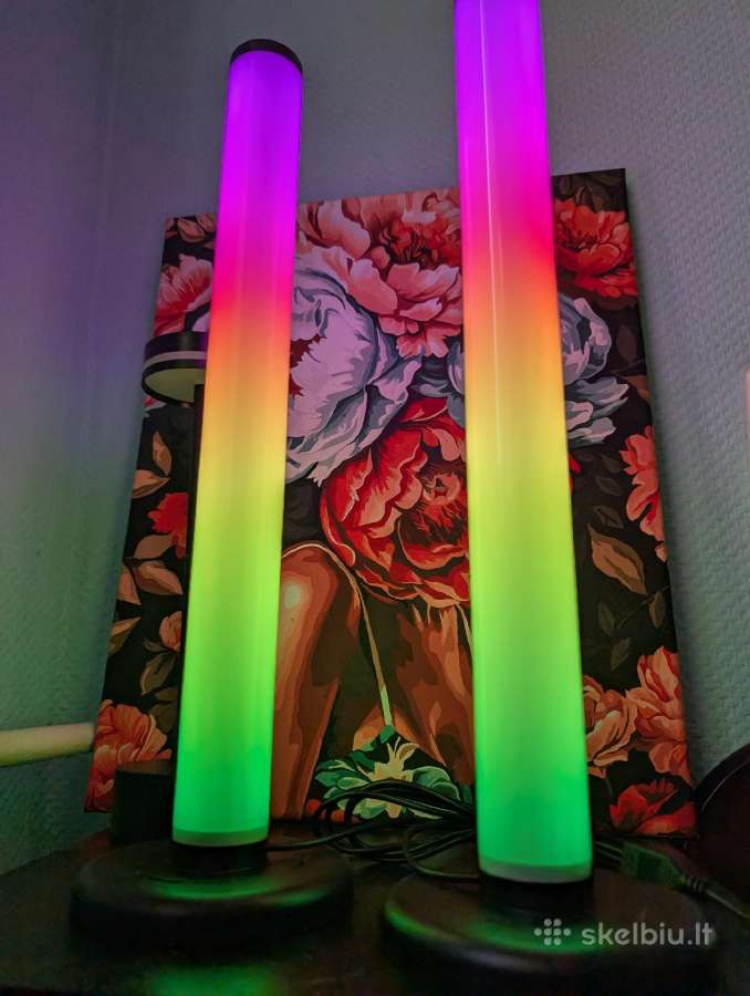 2vnt LED Rgb Pastatomas šviestuvas toršerai