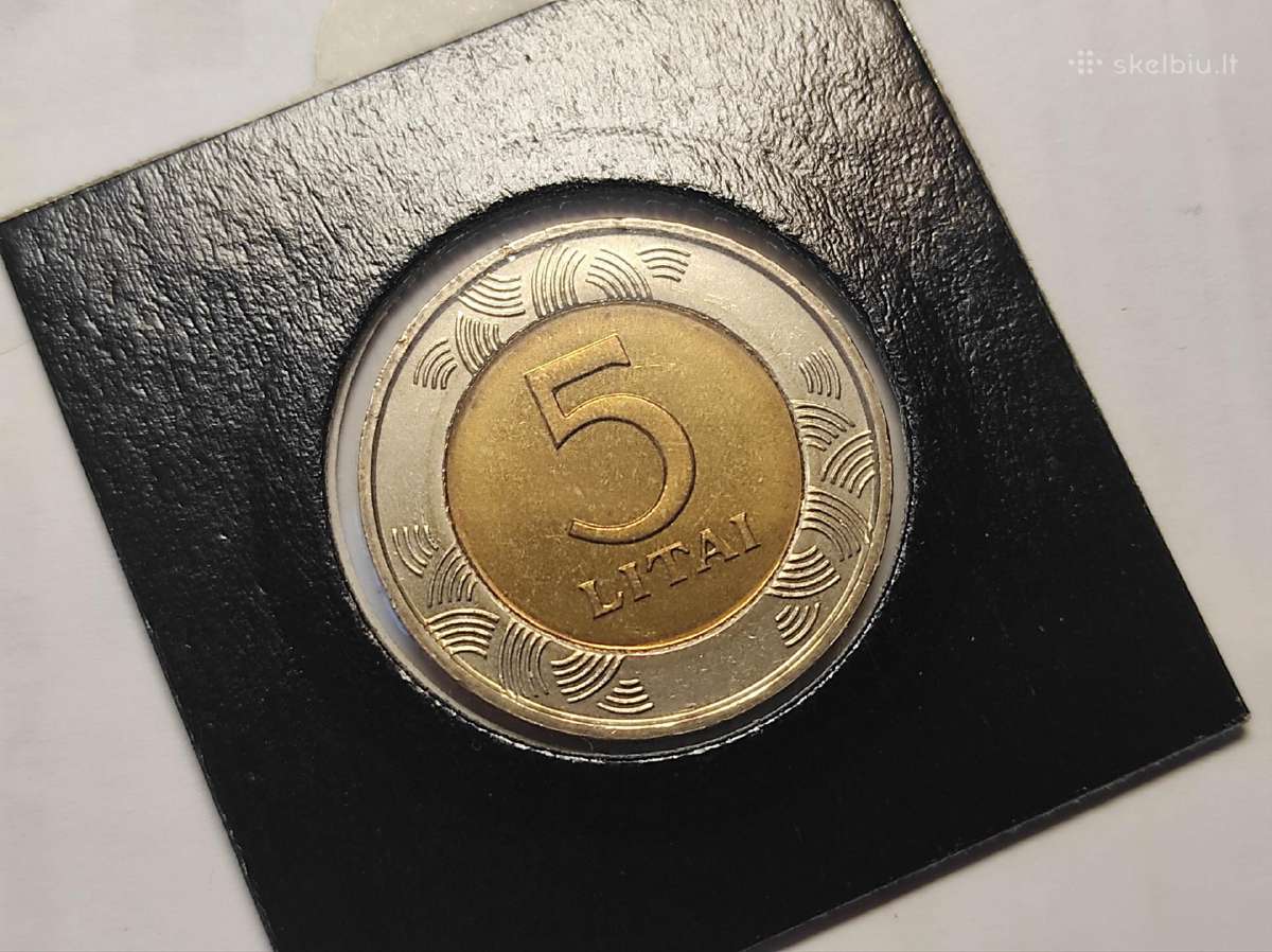 10 centų ir 5 litų monetos 1991-2013 - nuotraukos Nr. 3
