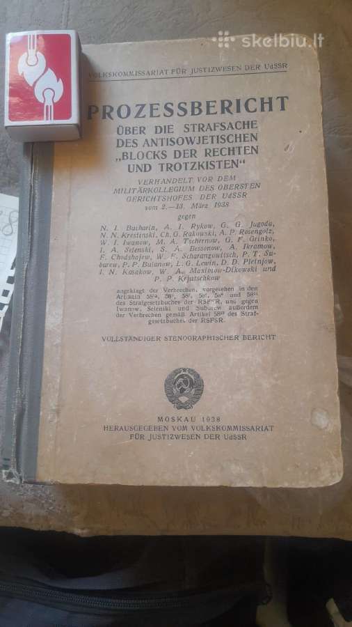 1938 Antitarybinio trockio bloko teismo ataskaita