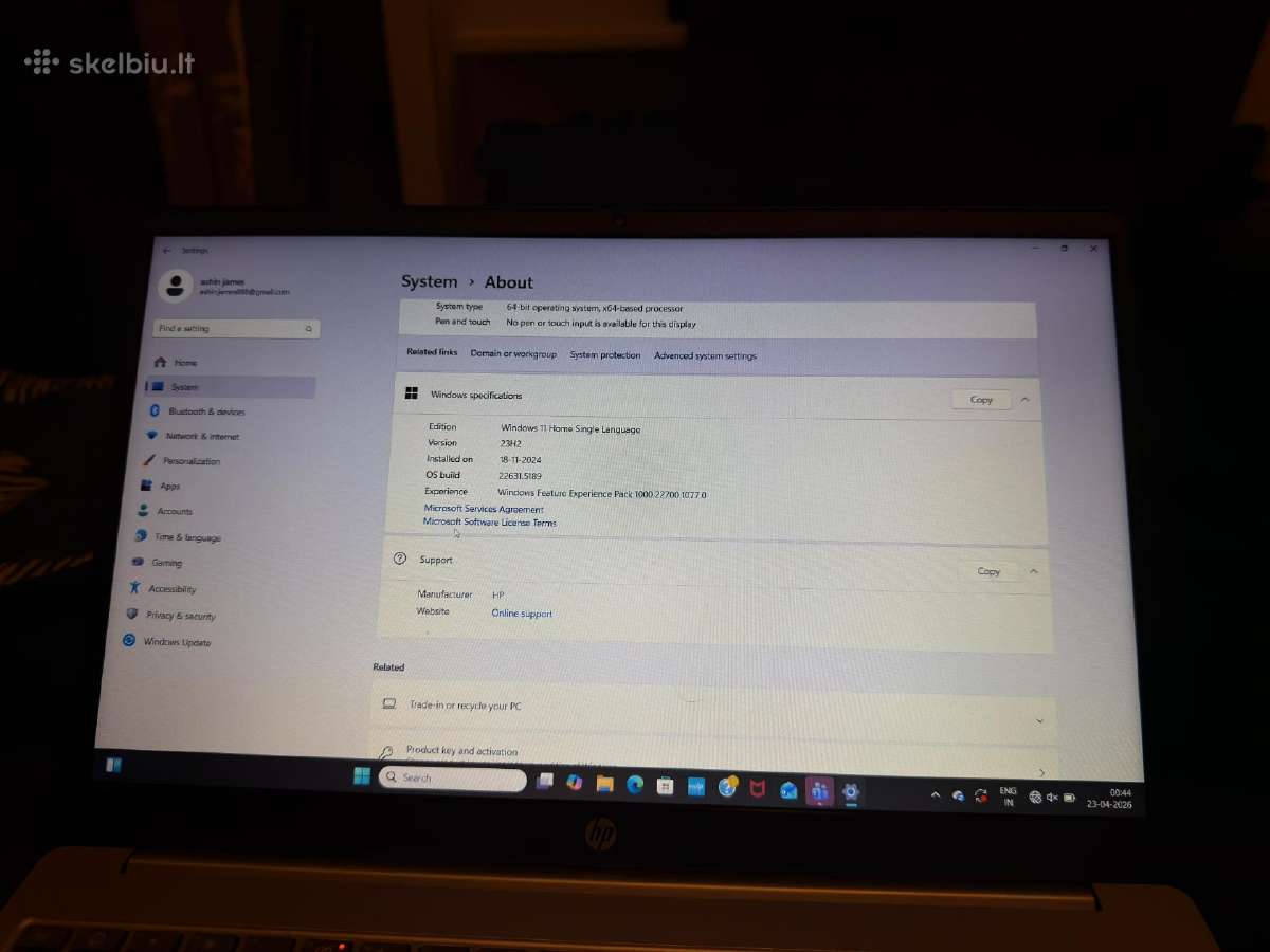 Hp Laptop For Sale - nuotraukos Nr. 8