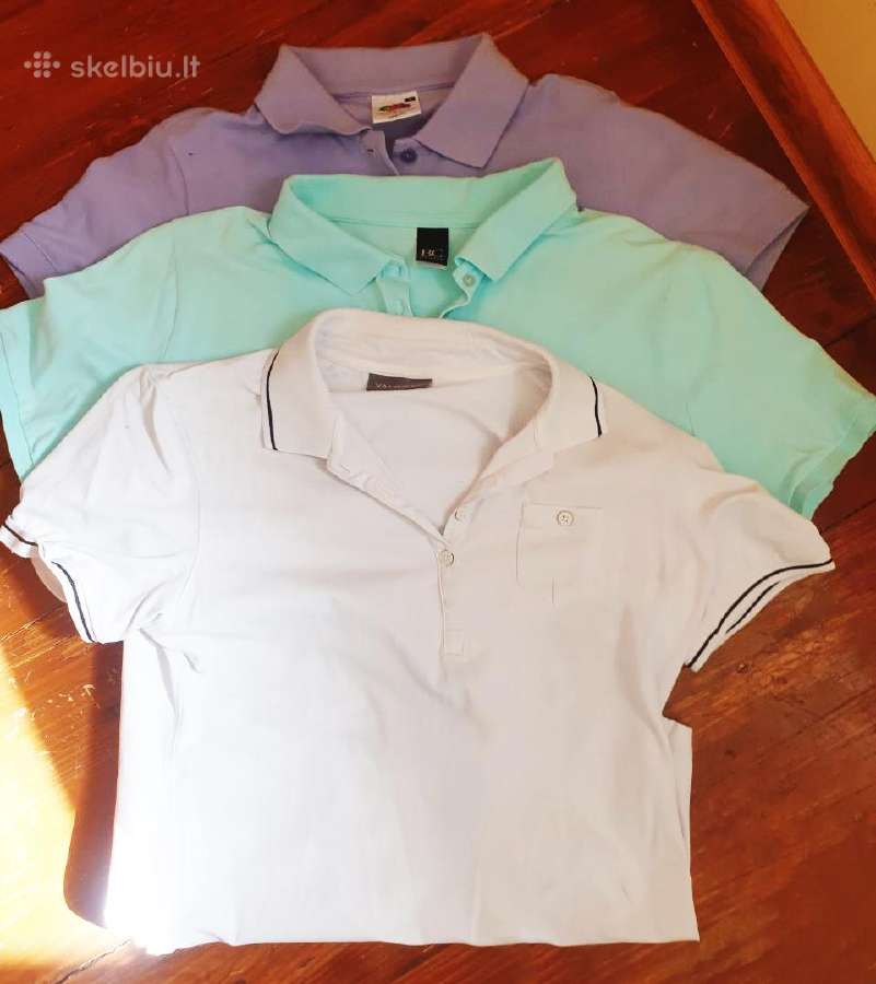 Moteriški polo marškinėliai rinkinys (3 vnt.) M–l