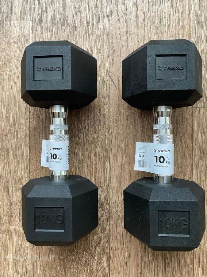 Gumuoti hanteliai 2x10, 2x20