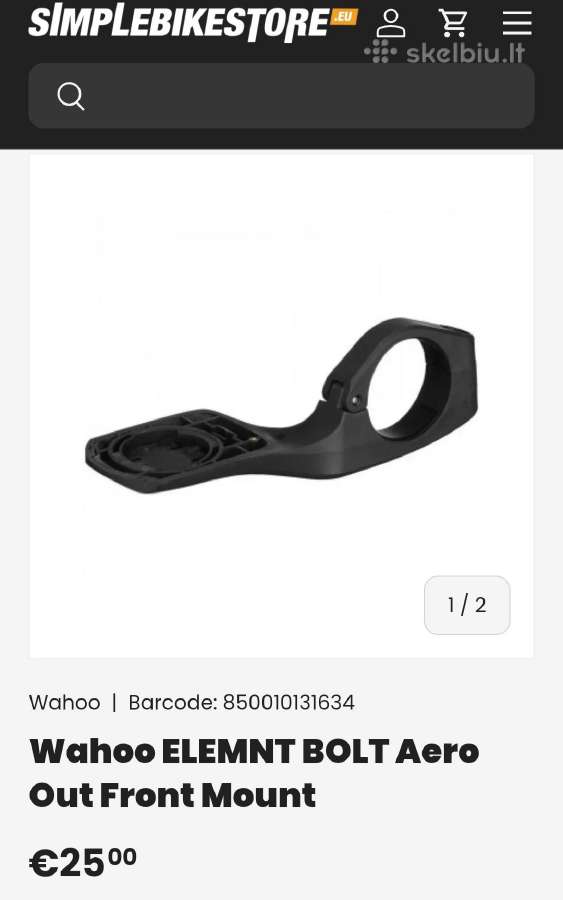 Wahoo Elemnt Bolt Aero Out Front Mount - nuotraukos Nr. 3