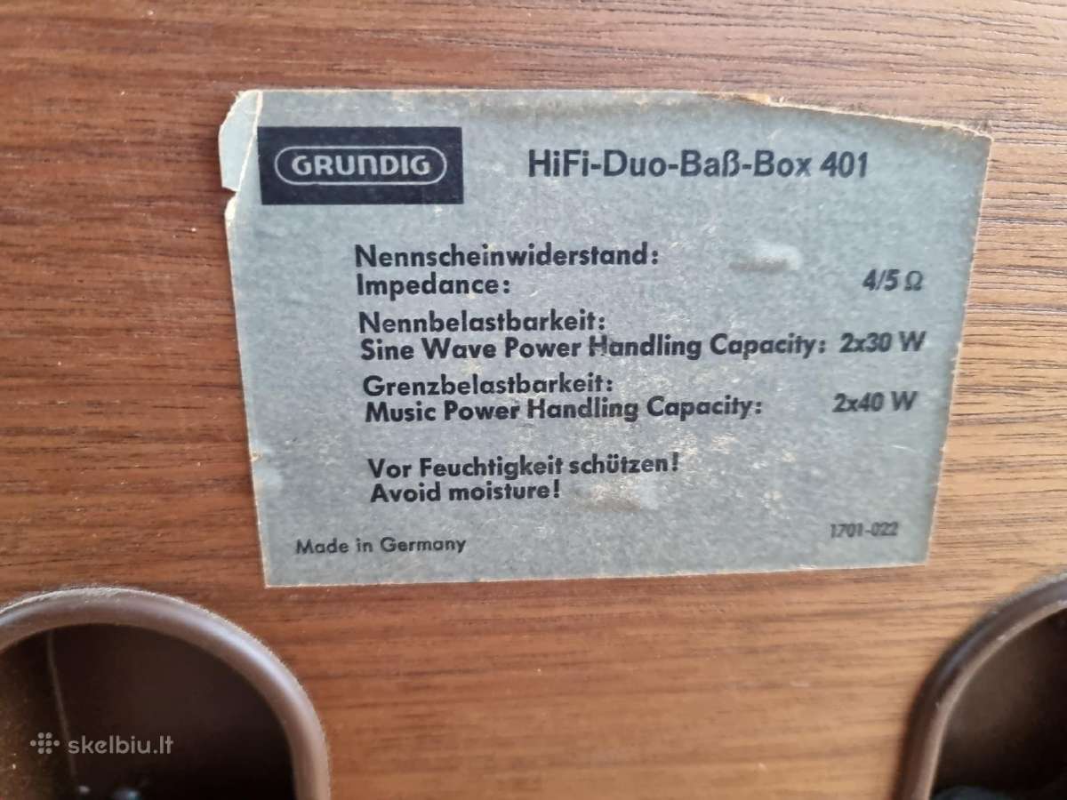 Sūbas vintažinis Grundig - nuotraukos Nr. 7