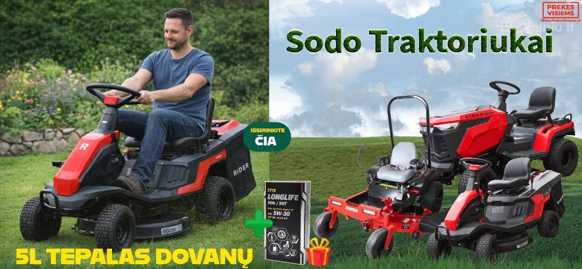 Vejos traktoriukai Rider Geriausia Kaina