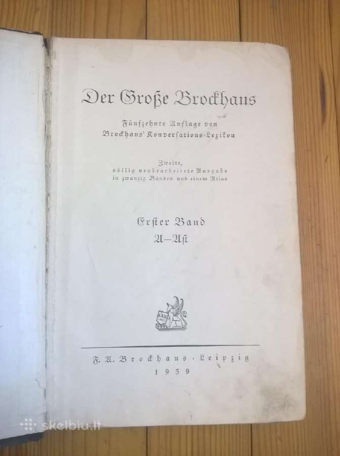 Enciklopedija Der groe Brockhaus 1928 - nuotraukos Nr. 10