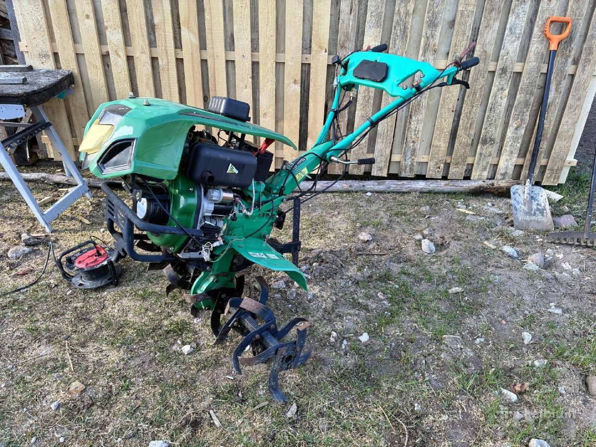 Motoblokas Green C12, su priekaba, dyzelinas