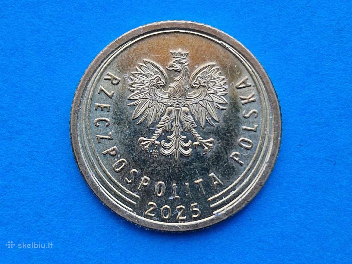 Lenkijos Respublikos 5 grašių moneta 2025 m.