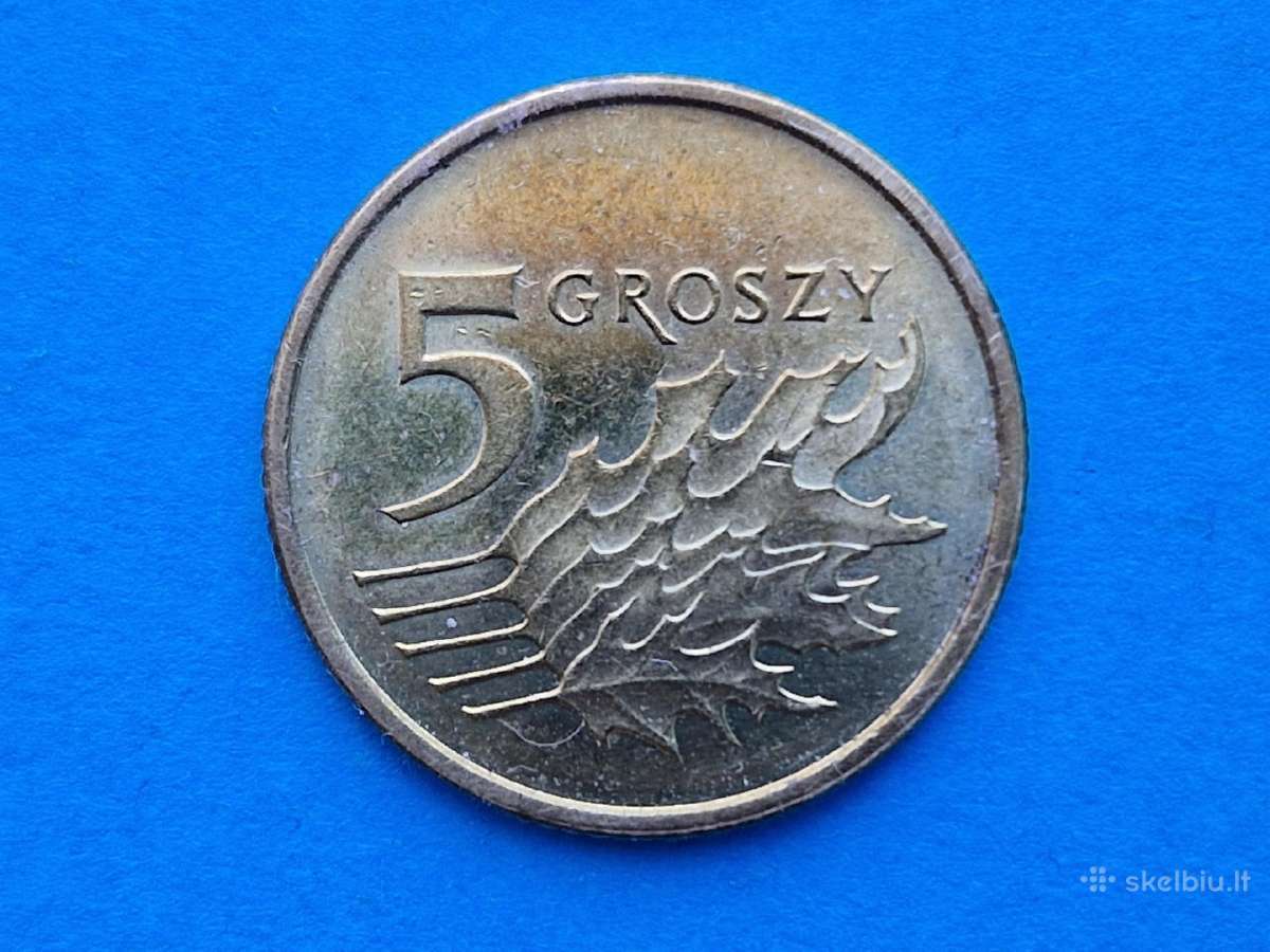 Lenkijos Respublikos 5 grašių moneta 2025 m. - nuotraukos Nr. 2