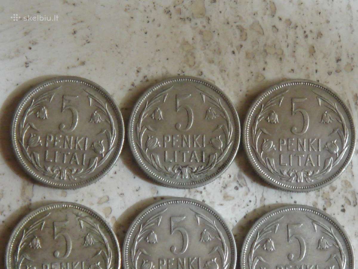 5 litai 1925m.1936m. - nuotraukos Nr. 12