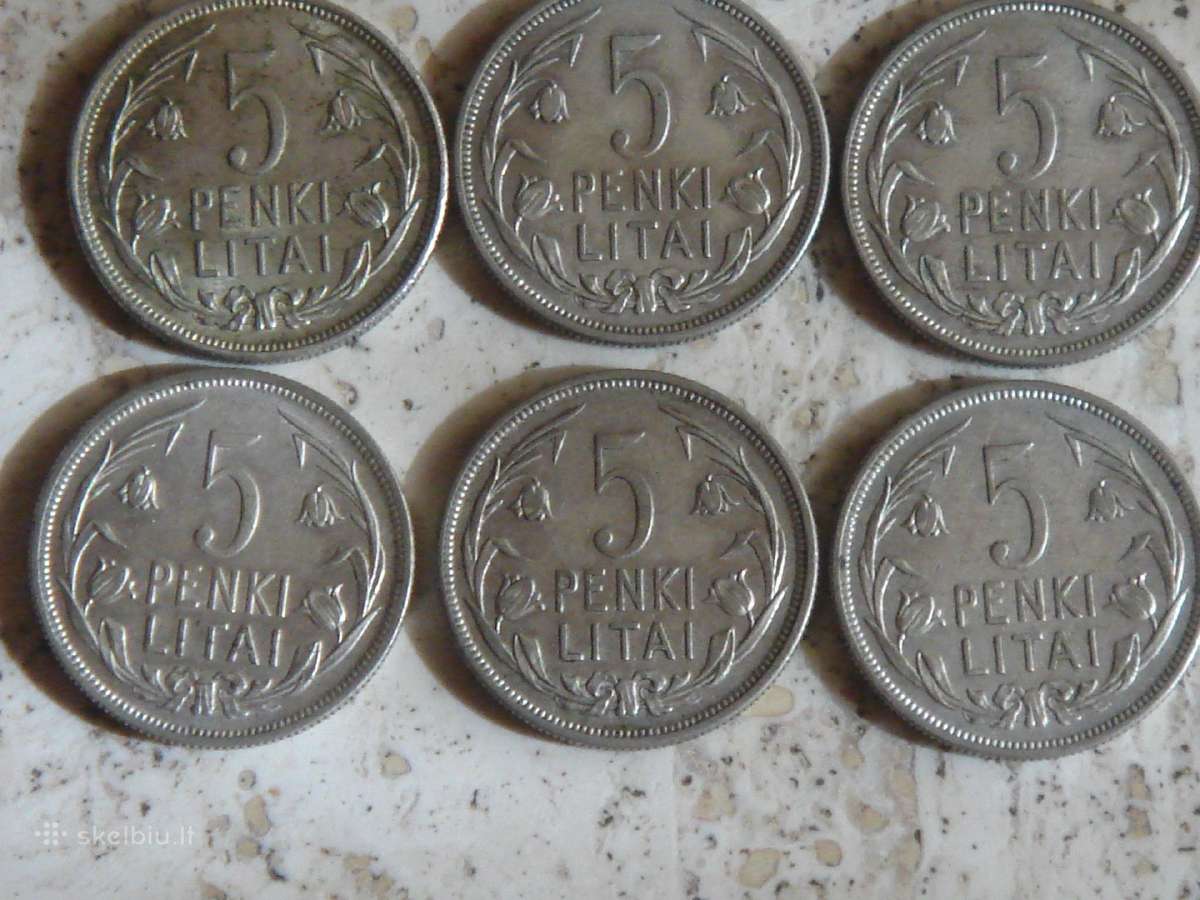 5 litai 1925m.1936m. - nuotraukos Nr. 14