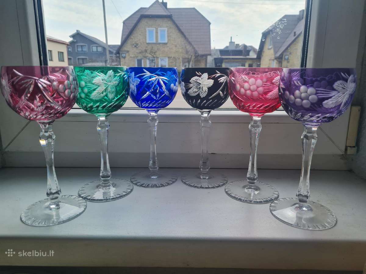 Spalvoto krištolo taurės - nuotraukos Nr. 7