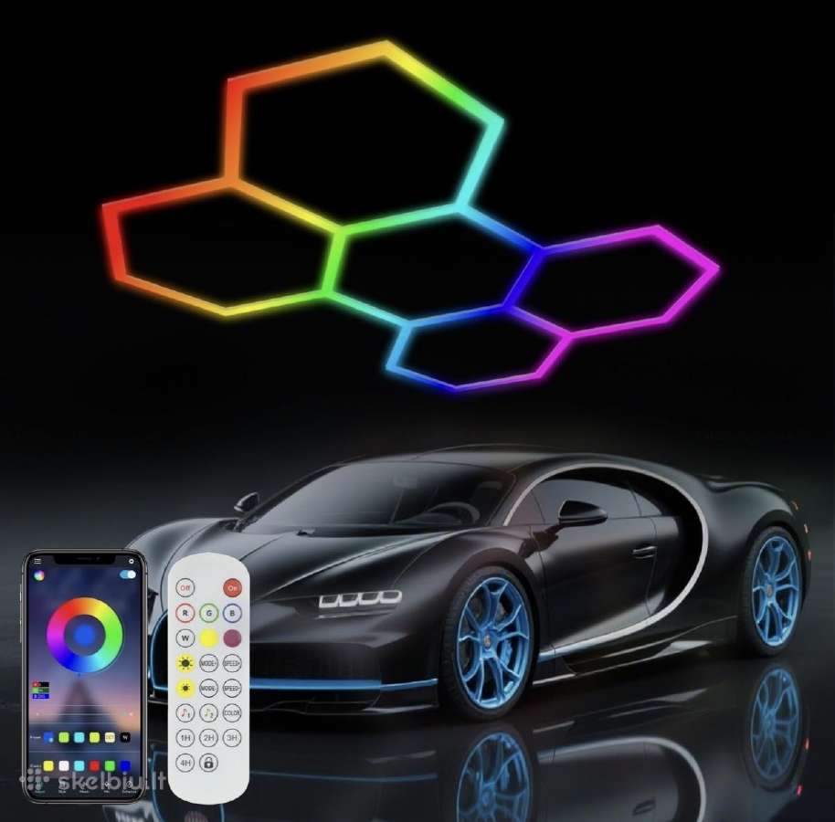 Rgb 5 šešiakampių apšvietimas - nuotraukos Nr. 6