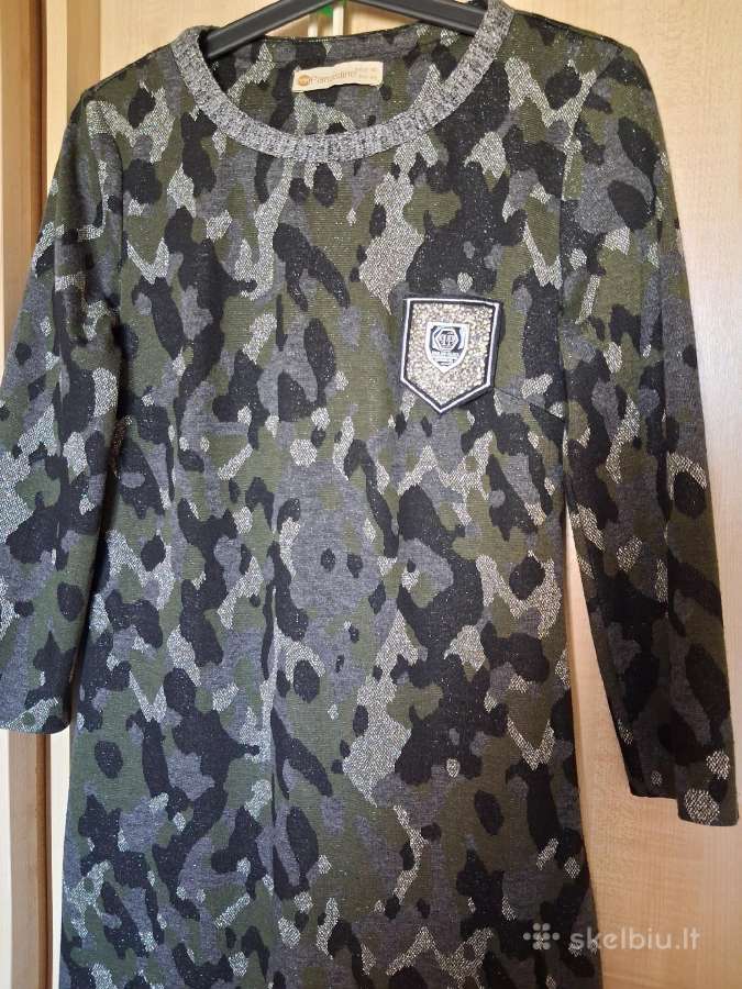 Panasline chaki spalvos kamufliažinio rašto suknel - nuotraukos Nr. 3