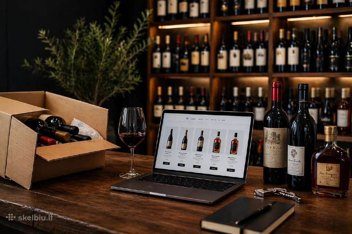 Parduodamas premium alkoholinių gėrimų e-commerce