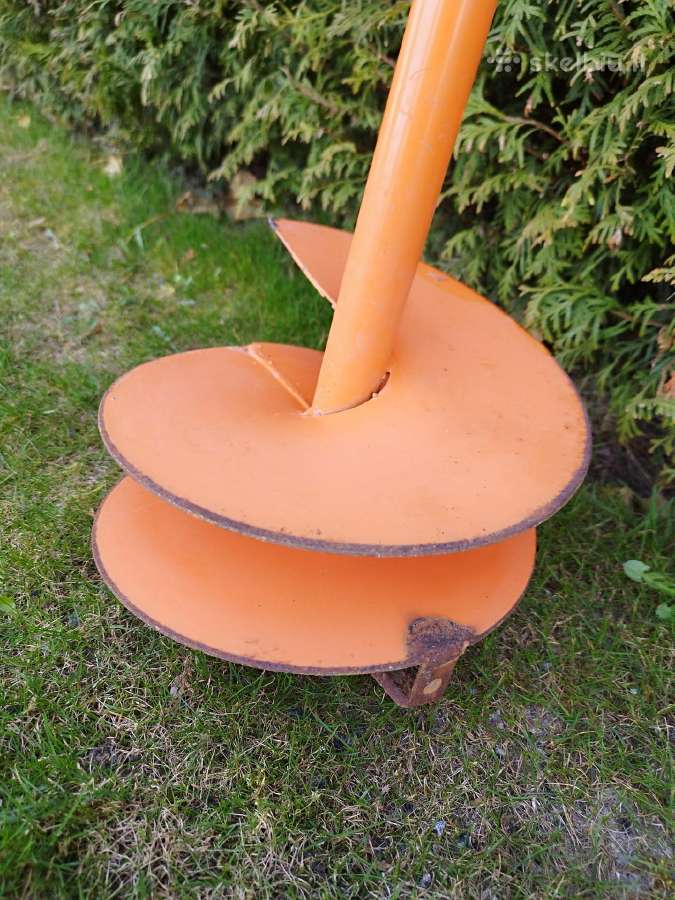Metalinis 25 cm grąžtas skirtas žemei gręžti - nuotraukos Nr. 6