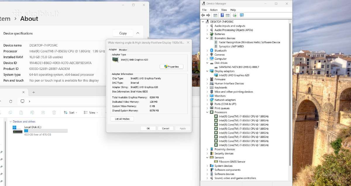 Lenovo X1 Carbon Gen 7 i7 16gb 512ssd - nuotraukos Nr. 7