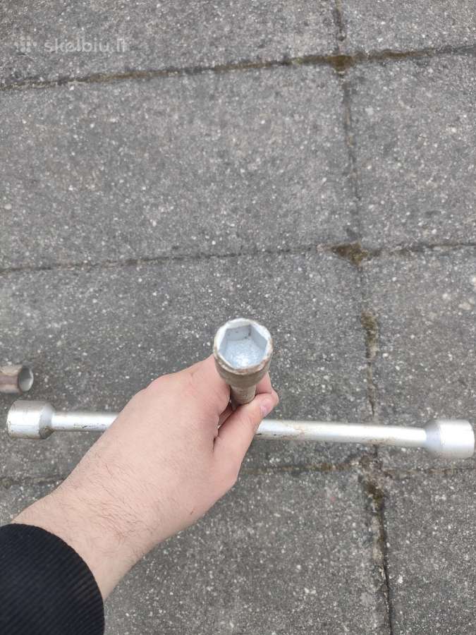 Kryžminis raktas kryžminiai raktai 1vnt, 17mm,19mm - nuotraukos Nr. 4
