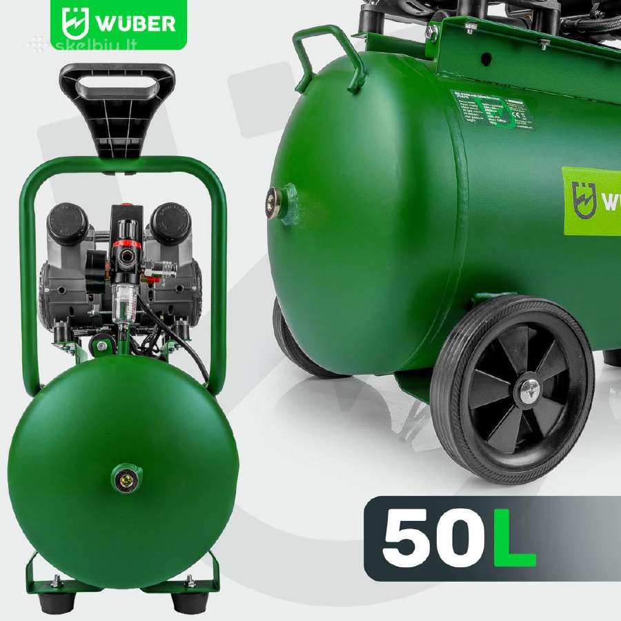 Wuber 50l“ 4 cilindrų betepalinis kompresorius - nuotraukos Nr. 12