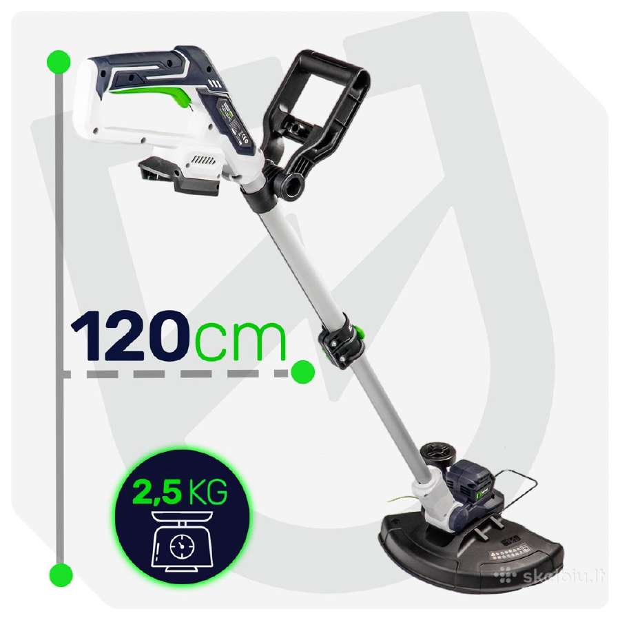 Wuber akumuliatorinis trimeris 20v 2 Akumuliatoria - nuotraukos Nr. 7