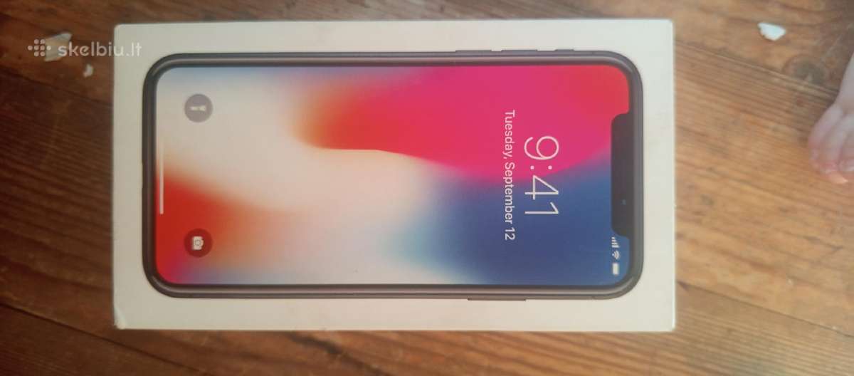 iPhone X Space grey 64gb dėžutė