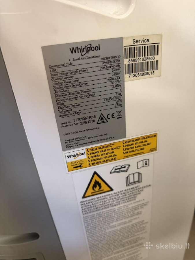 Oro kondicionierius Whirlpool Pachw2900co - nuotraukos Nr. 5