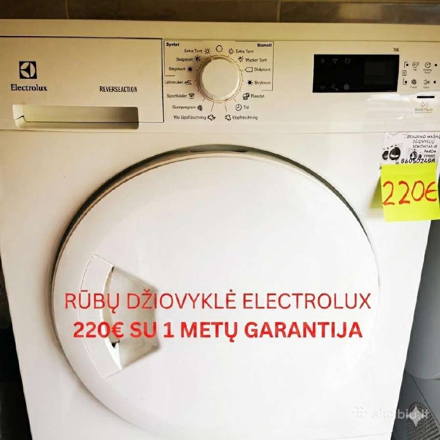Siauresnė 57cm rūbų džiovyklė Electrolux