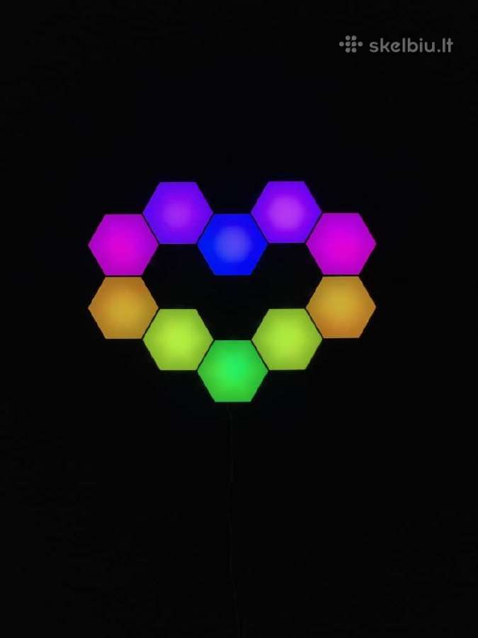 LED Rgb Šešiakampis apšvietimas žaidimų kambariui - nuotraukos Nr. 2