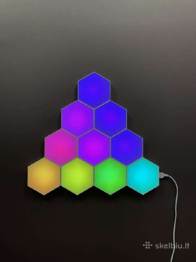 LED Rgb Šešiakampis apšvietimas žaidimų kambariui - nuotraukos Nr. 6