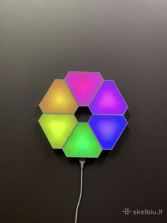 LED Rgb Šešiakampis apšvietimas žaidimų kambariui - nuotraukos Nr. 7
